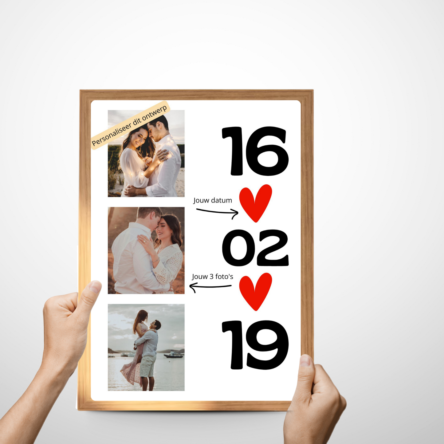 Cadeau met foto en datum gepersonaliseerd