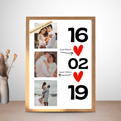 fotolijst met drie foto's