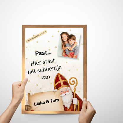 sinterklaas decoratie schoentje zetten