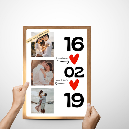 Cadeau met foto en datum gepersonaliseerd