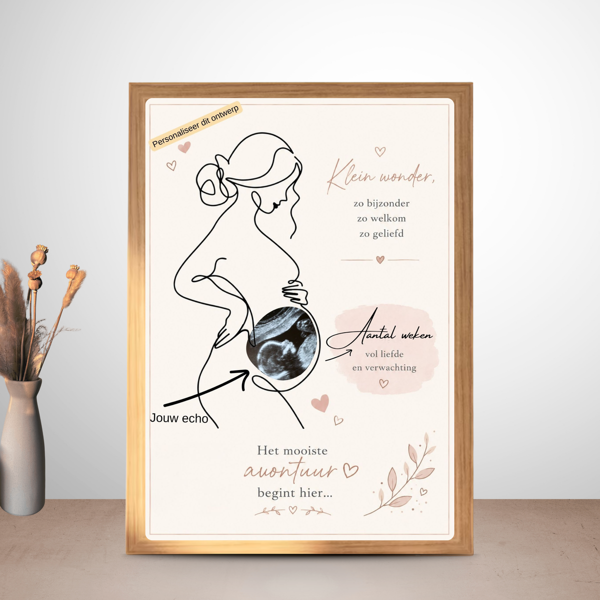 cadeau voor aanstaande ouders met echo
