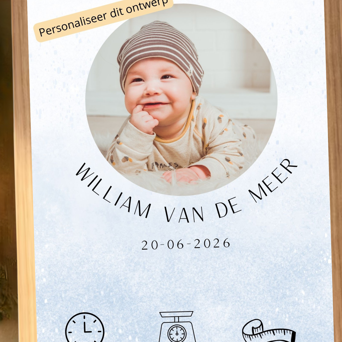 gepersonaliseerde geboorteposter jongen