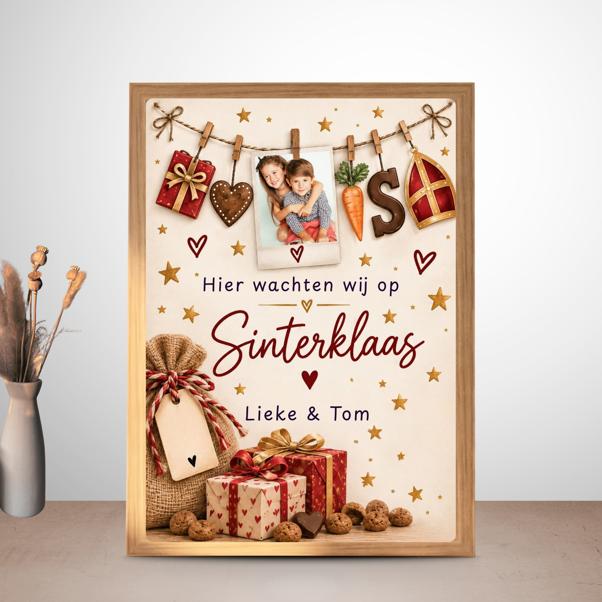 Sinterklaas aankondiging met foto