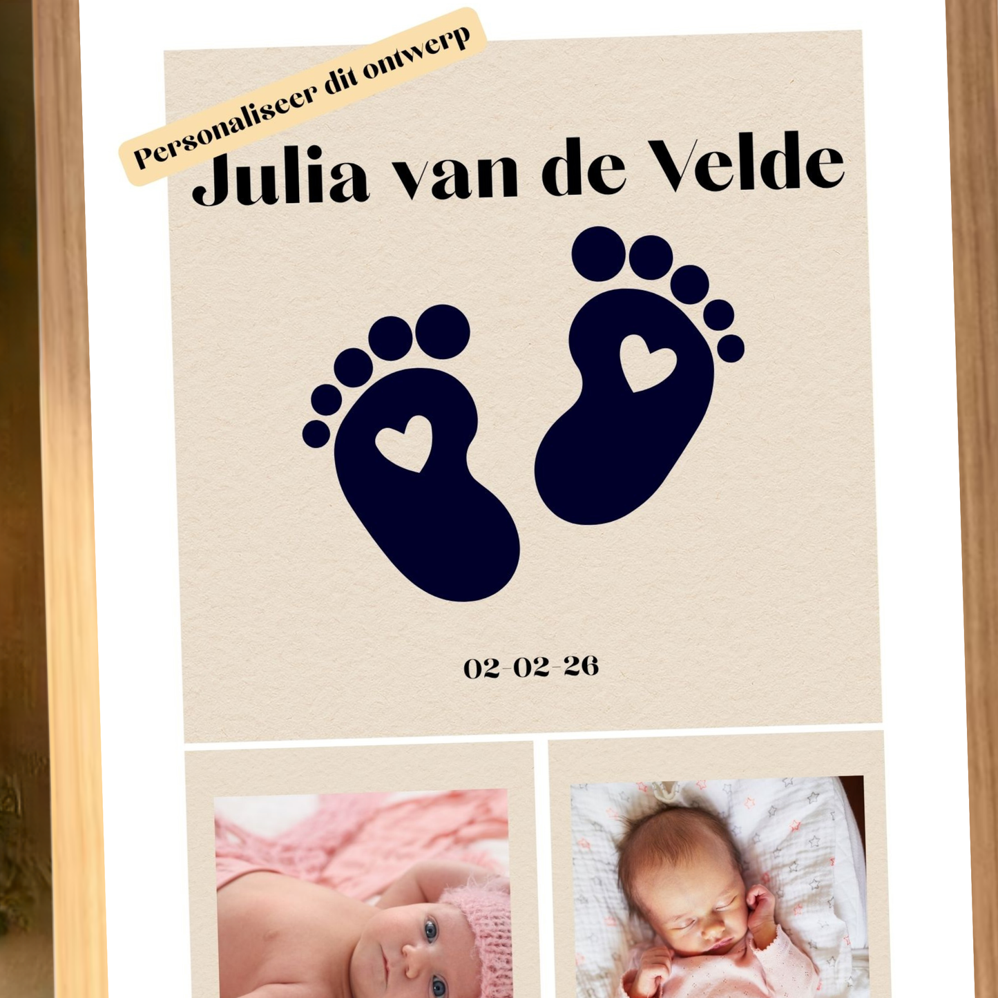 fotolijst met naam voor meisje