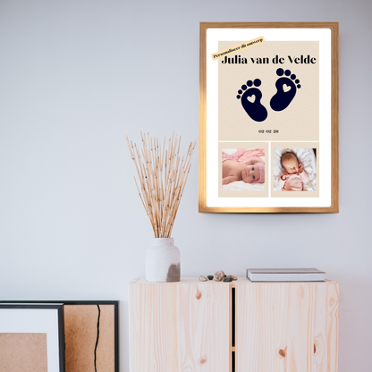 geboorte cadeau met foto voor meisje