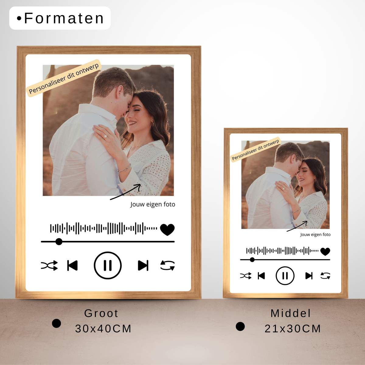 Spotify fotolijst gepersonaliseerd