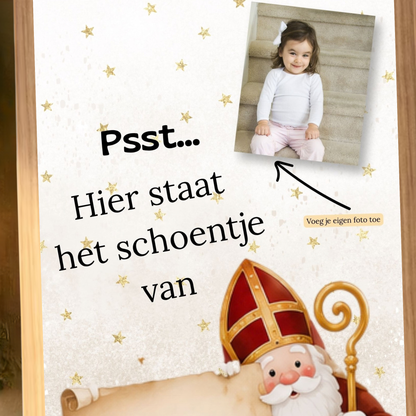 Psst.. hier staat het schoentje van