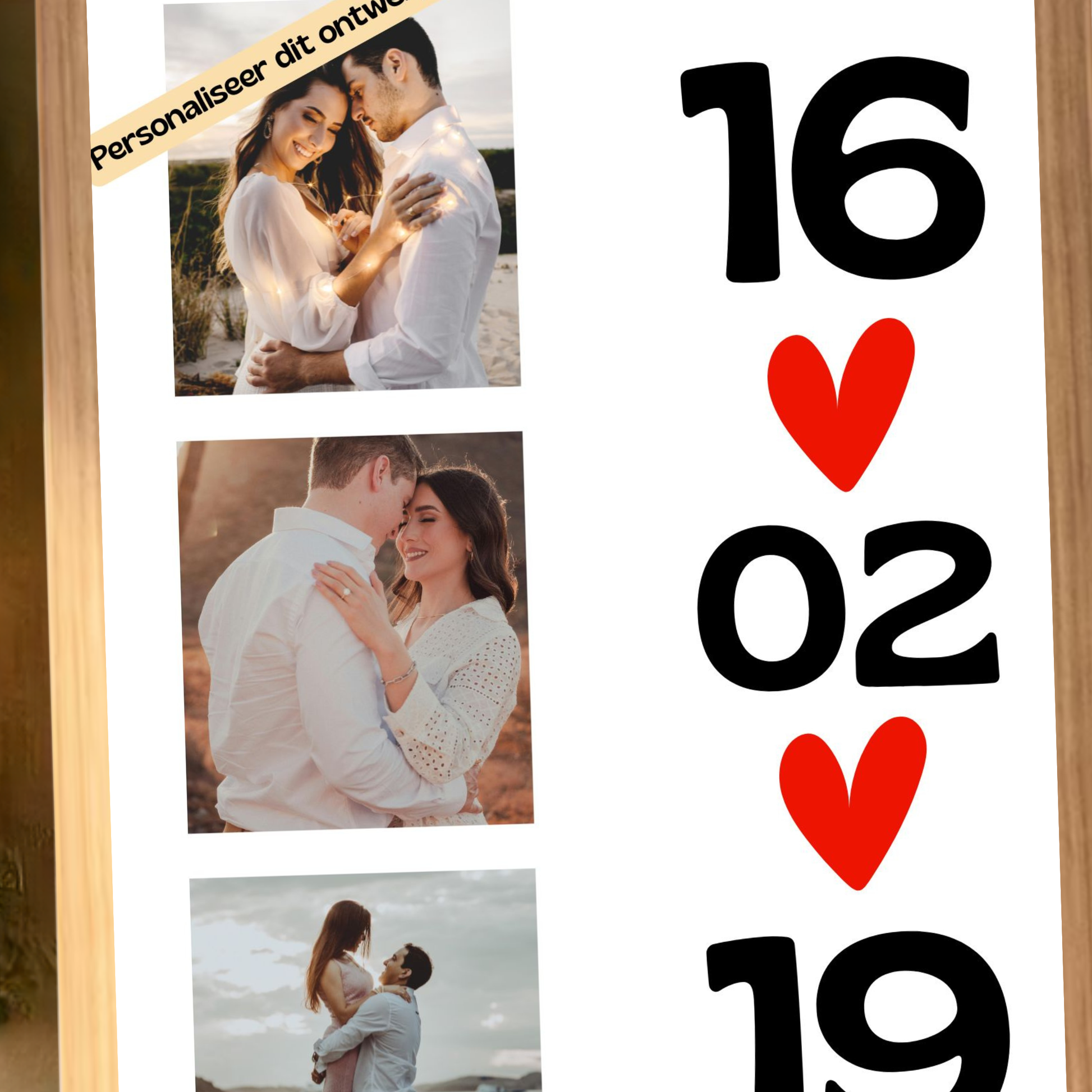 gepersonaliseerd cadeau met foto en datum