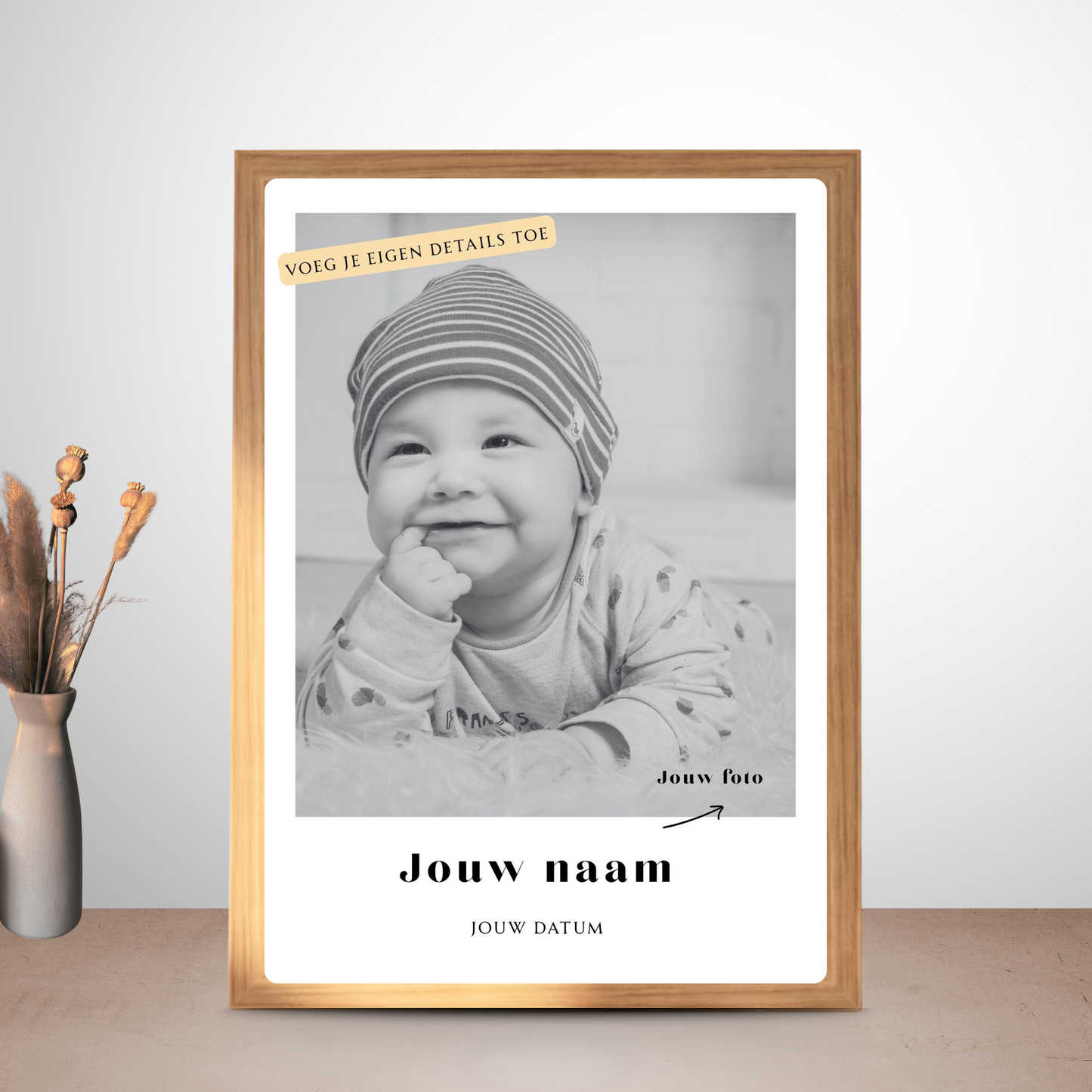 persoonlijke geboorte fotolijst met naam